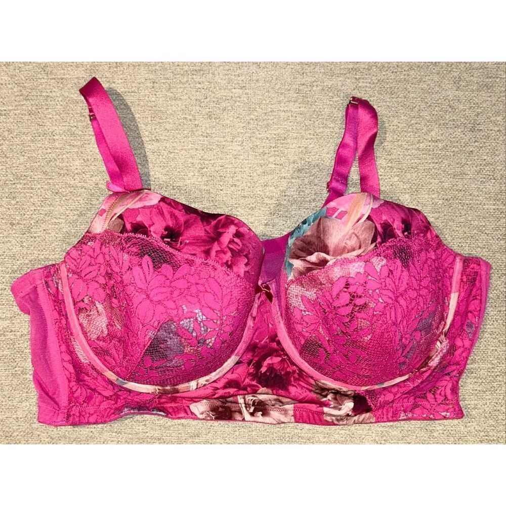 Cacique lightly lined balconette bra size 44D C35-8 - Picture 1 of 4